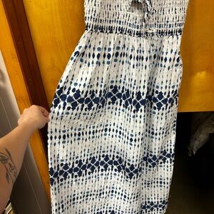 Universal Thread Blue and White Maxi Dress